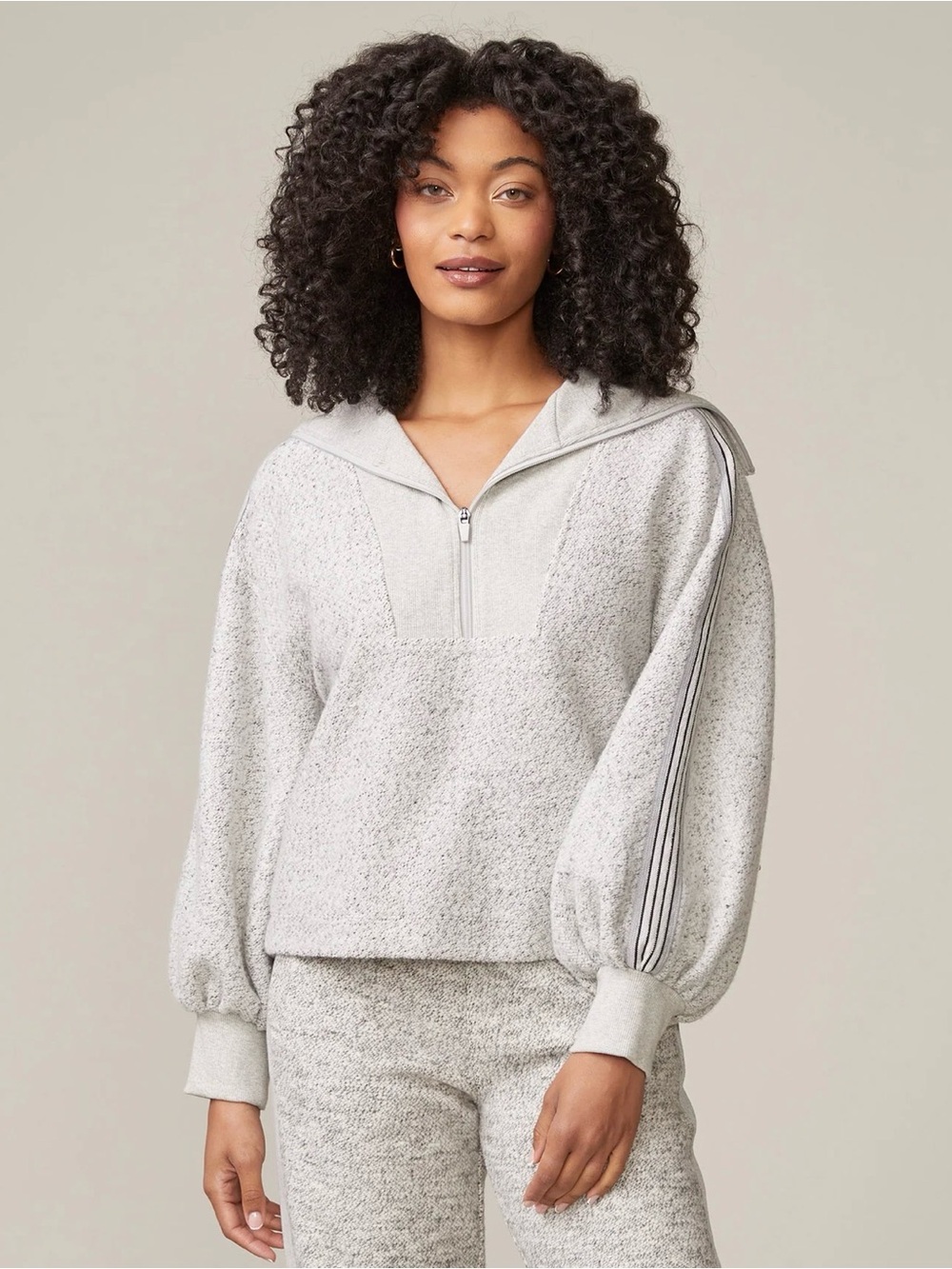 Thrive Societe Boucle Half Zip Pullover